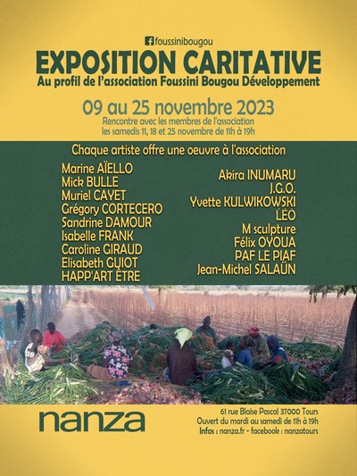 Exposition caricative pour Foussini Bougou chez NANZA